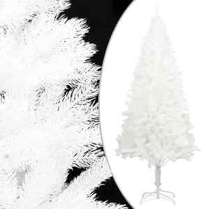 Imagine vidaXL Brad de Crăciun artificial, ace cu aspect natural, alb, 150 cm