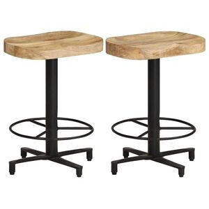 Imagine vidaXL Scaune de bar, 2 buc., 52 cm, lemn masiv de mango