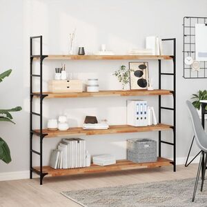 Imagine vidaXL Rafturi suspendate 4 buc. 120x30x4cm lemn masiv acacia netratat