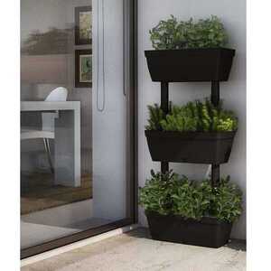Imagine vidaXL Jardinieră de grădină, 6 buc., antracit, 100 cm