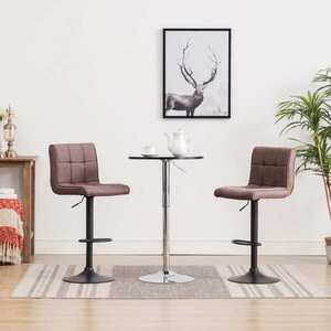 Imagine vidaXL Scaune de bar, 2 buc., gri taupe, material textil