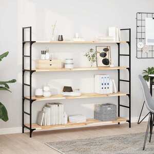 Imagine vidaXL Rafturi plutitoare 4 buc. 120x30x2cm lemn masiv acacia netratat