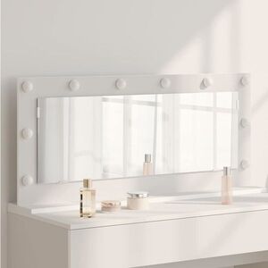 Imagine vidaXL Oglindă de toaletă Dreptunghiular Alb 100 x 45 x 18 cm
