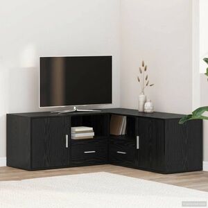 Imagine vidaXL Dulap de colț Stejar Negru 200 x 40 x 45 cm Lemn prelucrat