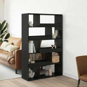 Imagine vidaXL raft de cărți 100 x 33 x 156, 5 cm Lemn prelucrat Stejar negru