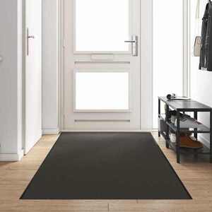 Imagine vidaXL Covoraș de intrare Altele Antracit și negru 120 x 350 cm