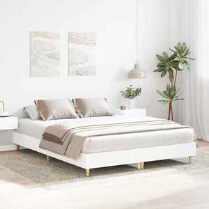 Imagine vidaXL Cadru de pat 2 buc. Alb 152 x 203 cm Lemn prelucrat