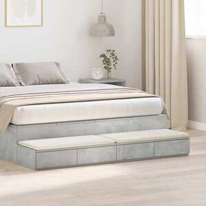 Imagine vidaXL Sertare pentru pat Gri din beton 150 x 36, 5 x 16, 5 cm