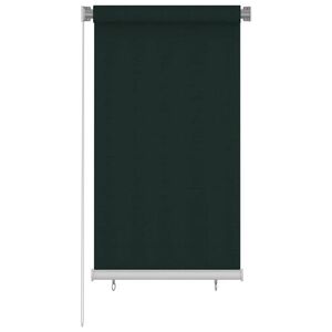 Imagine vidaXL Jaluzea tip rulou de exterior, 85 (l) x 140 (î) cm, verde închis, HDPE