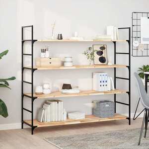 Imagine vidaXL Rafturi suspendate 2 buc. 120x40x2cm lemn masiv acacia netratat