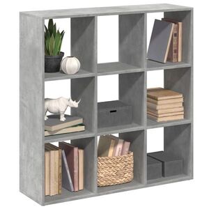 Imagine vidaXL Bibliotecă/separator cameră gri beton 102x29x103, 5 cm lemn