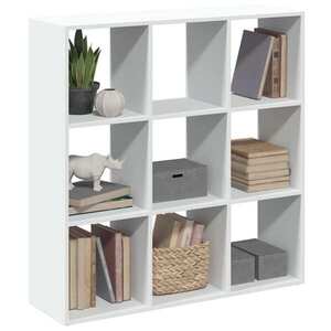 Imagine vidaXL Bibliotecă/separator cameră alb 102x29x103, 5 cm lemn prelucrat