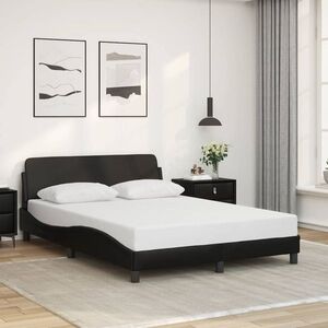 Imagine vidaXL Cadru de pat, Dover, negru, 137x190 cm, piele artificială
