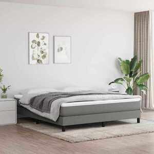 Imagine vidaXL Saltea cu arcuri buzunar, fermitate medie, gri 183x213x20 cm textil, california king