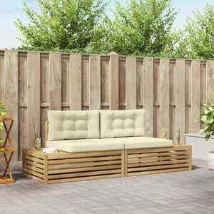 Imagine vidaXL 2 buc. Set de canapele de exterior Alb
