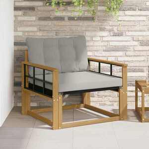 Imagine vidaXL Set de canapele de exterior Lemn solid de Acacia și Textilene