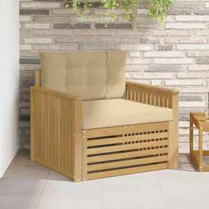 Imagine vidaXL Canapea de exterior Poliester Alb