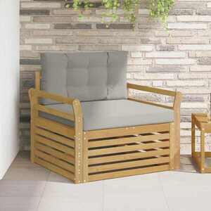Imagine vidaXL Canapea de exterior Poliester Alb