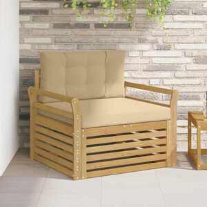 Imagine vidaXL Canapea de exterior Poliester Alb