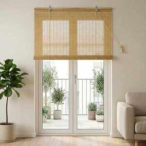 Imagine vidaXL Rulou textil natural 110 x 220 cm Bambus