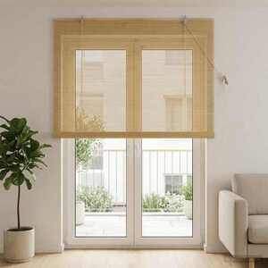 Imagine vidaXL Rulou textil natural 150 x 220 cm Bambus