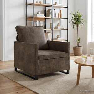 Imagine vidaXL Sofa single Gri închis 70 x 81 x 82 cm Material din microfibră