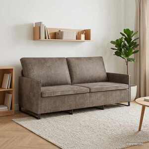Imagine vidaXL Sofă cu 3 locuri Gri închis 190 x 81 x 82 cm