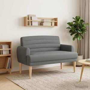 Imagine vidaXL Canapea cu capitonaj butonat Gri închis 116 x 67 x 80 cm
