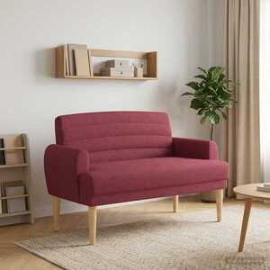 Imagine vidaXL Canapea cu capitonaj butonat Roșu Vin 116 x 67 x 80 cm Țesătură