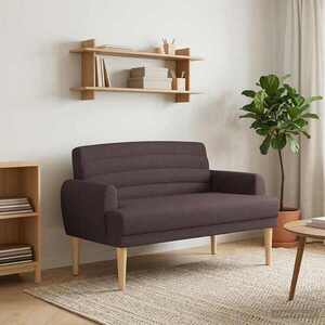 Imagine vidaXL Canapea cu capitonaj butonat Maro închis 116 x 67 x 80 cm