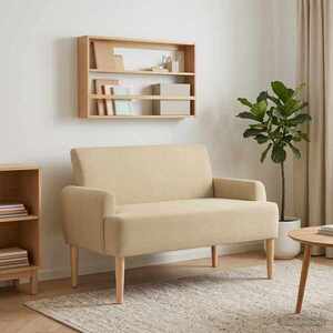 Imagine vidaXL Canapea cu capitonaj butonat Verde deschis gri 116 x 67 x 81 cm