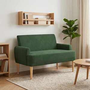 Imagine vidaXL Canapea cu capitonaj butonat Verde Junglă 116 x 67 x 81 cm