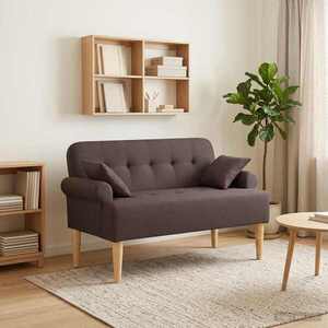 Imagine vidaXL Canapea cu capitonaj butonat Maro închis 120 x 65 x 79 cm