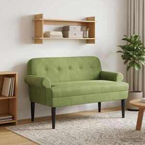 Imagine vidaXL Canapea cu capitonaj butonat Verde deschis 120 x 66 x 78 cm