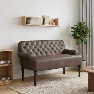 Imagine vidaXL Canapea cu capitonaj butonat Gri închis 120 x 65 x 78 cm