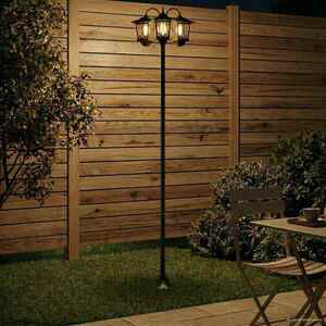 Imagine vidaXL Lampă solară de exterior with LED Bulb Negru