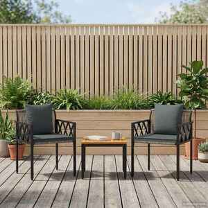 Imagine vidaXL Set de Mobilier pentru Exterior 3 buc. Gri și gri închis