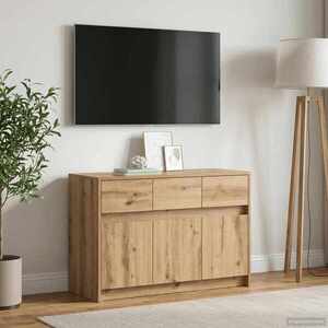 Imagine vidaXL Cabinet TV 91 x 34 x 61 cm Stejar Artizanal Lemn prelucrat