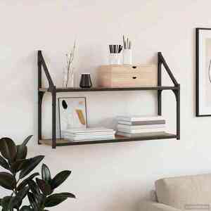 Imagine vidaXL Raft de perete Montare pe perete Stejar artizanal metal PB