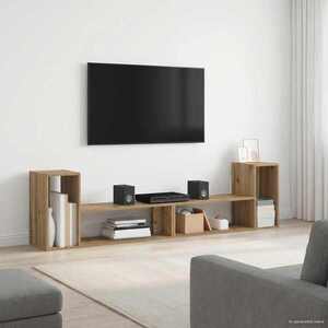 Imagine vidaXL Cabinet TV 100 x 30 x 50 cm Stejar Artizanal Lemn prelucrat