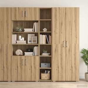 Imagine vidaXL Bufet Stejar Artizanal 30 x 41 x 185 cm Lemn prelucrat