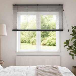 Imagine vidaXL Jaluzea venetiană Negru 125 x 130 cm 35 mm