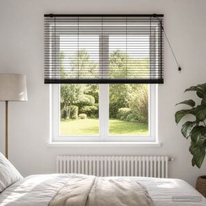 Imagine vidaXL Jaluzea venetiană Negru 145 x 160 cm 35 mm