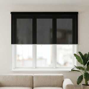 Imagine vidaXL Jaluzea exterioară cu blocare UV de 90% Negru 200 x 140 cm HDPE