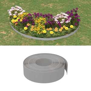 Imagine vidaXL Borduri de grădină 25 m 15 cm PE Gri