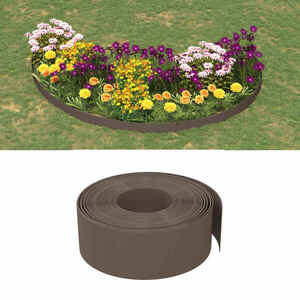 Imagine vidaXL Borduri de grădină 25 m 20 cm PE Maro