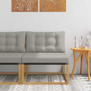 Imagine vidaXL Canapea Medie pentru Exterior cu pernă Alb 79 x 83 x 73 cm oțel