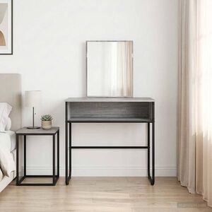 Imagine vidaXL Masă de Machiaj Sonoma gri 81 x 40 x 131 cm Lemn prelucrat
