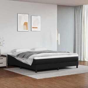 Imagine vidaXL Saltea cu arcuri buzunar, fermitate medie, negru, 152x203x20 cm, piele eco. queen