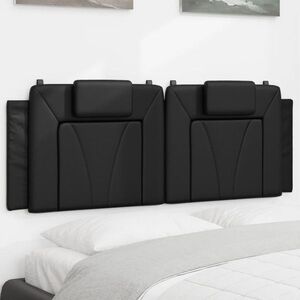 Imagine vidaXL Pernă pentru tăblie pat, Viana, negru, 137 cm, piele artificială